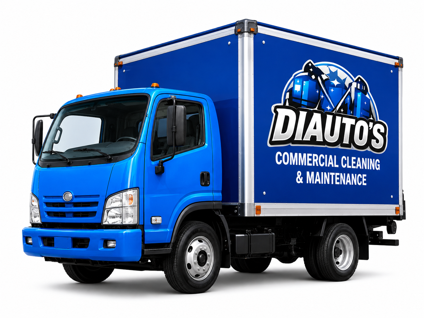 Diauto’s branded commercial cleaning delivery truck